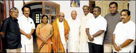 TNA parliamentarians with Tamil Nadu Chief Minister Kalaignar M. Karunanidhi