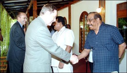 Norway FM meets Anton Balasingam: Courtesy: Tamilnet.COM