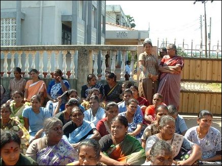 Tamil residents from Division 10 held sit in protest in front of SLMM Trincomalee office, 20 May